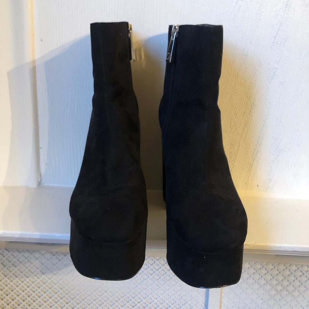 ZARA Black Platform Heel Booties